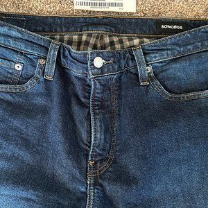 New Bonobos Mens Slim Taper Flannel Lined Jeans 33x32
